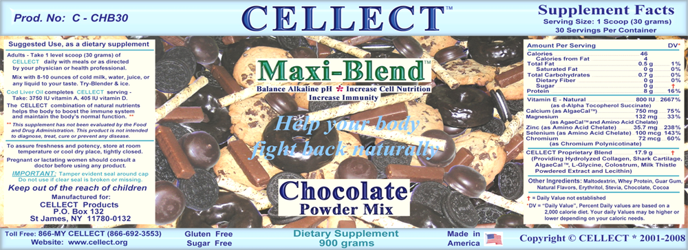 Cellect Maxi-Blend Chocolate Powder