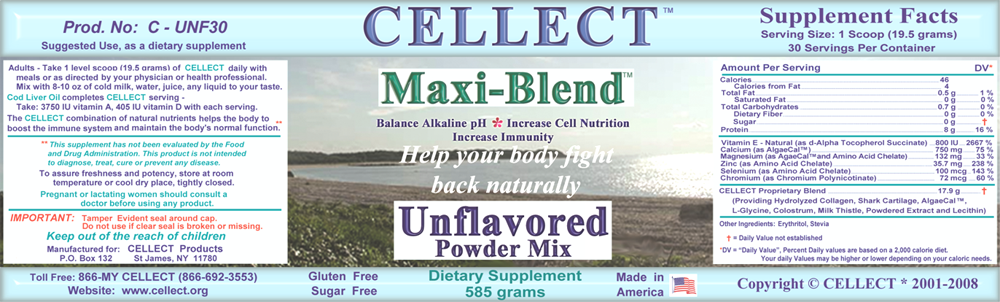 Cellect Maxi-Blend Unflavored Powder