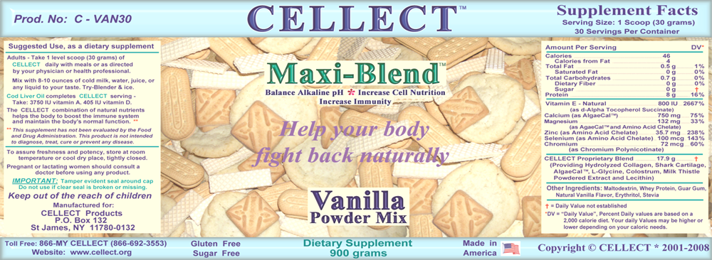 Cellect Maxi-Blend Vanilla Powder